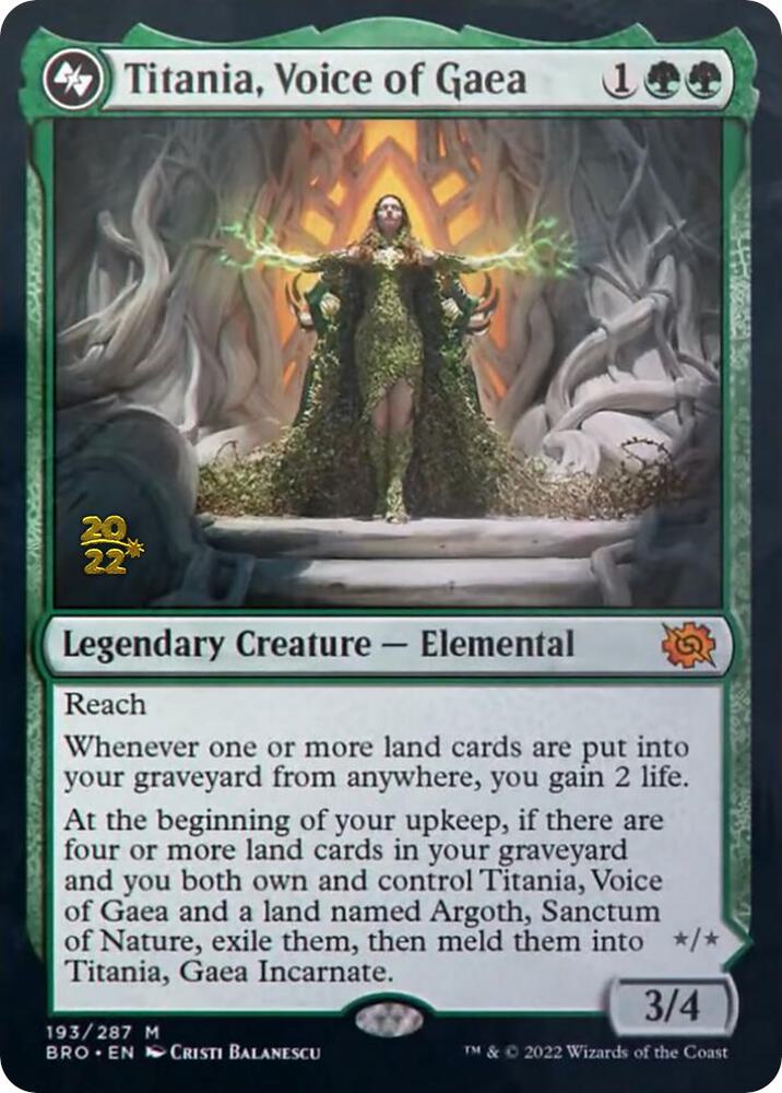 Titania, Voice of Gaea 193 card from Prerelease Cards