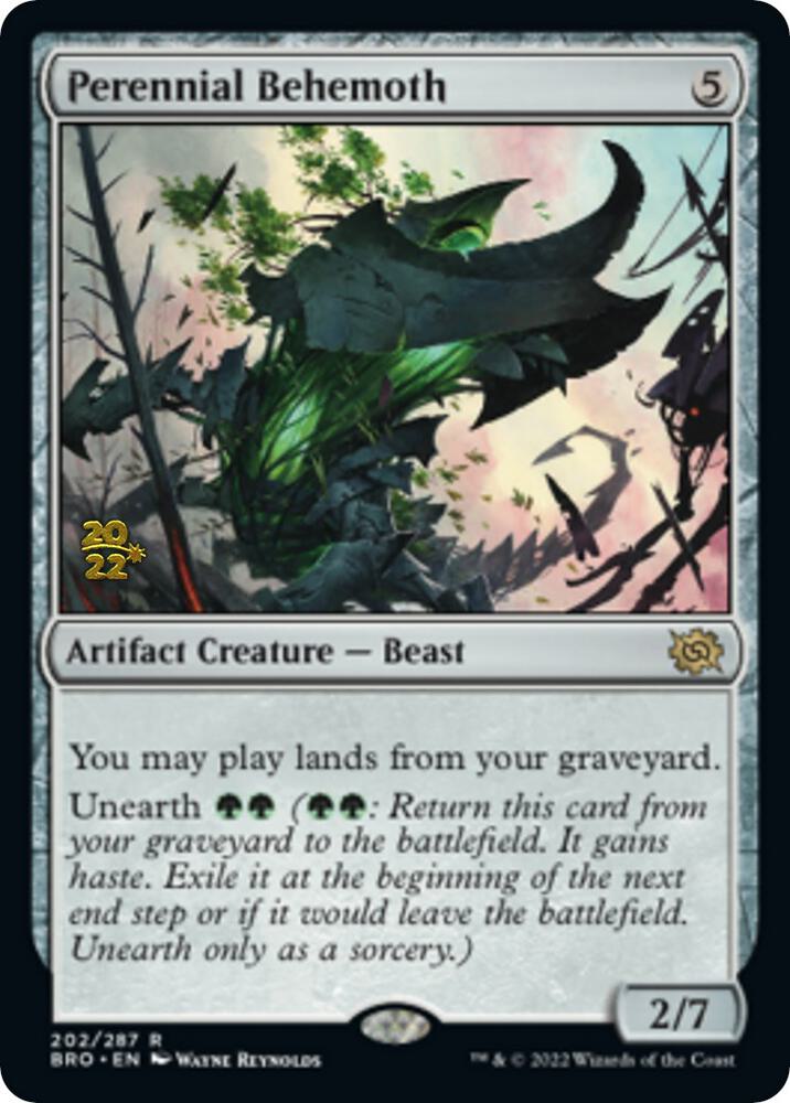 Perennial Behemoth 202 card from Prerelease Cards