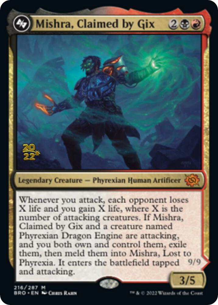 Mishra, Claimed by Gix 216 card from Prerelease Cards