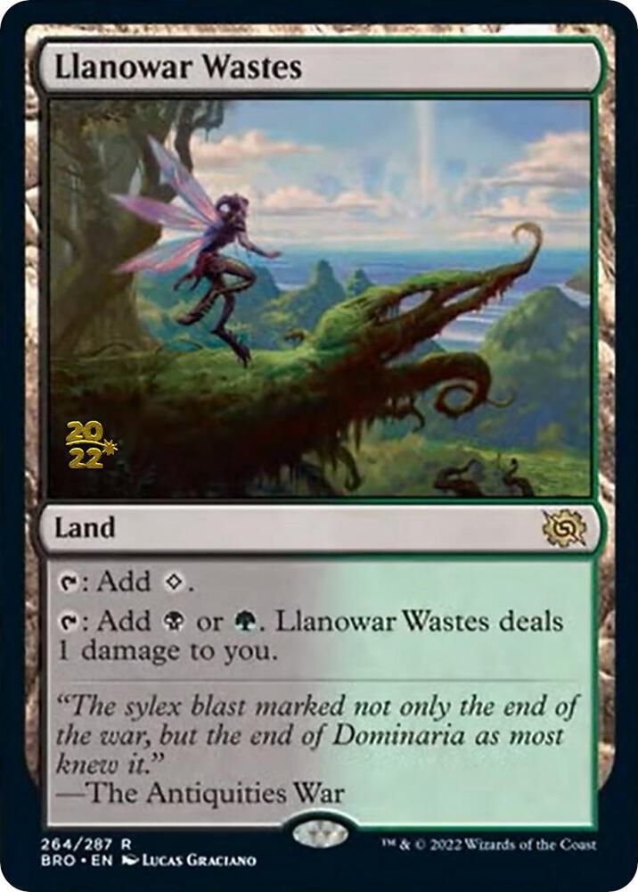 Llanowar Wastes 264 card from Prerelease Cards