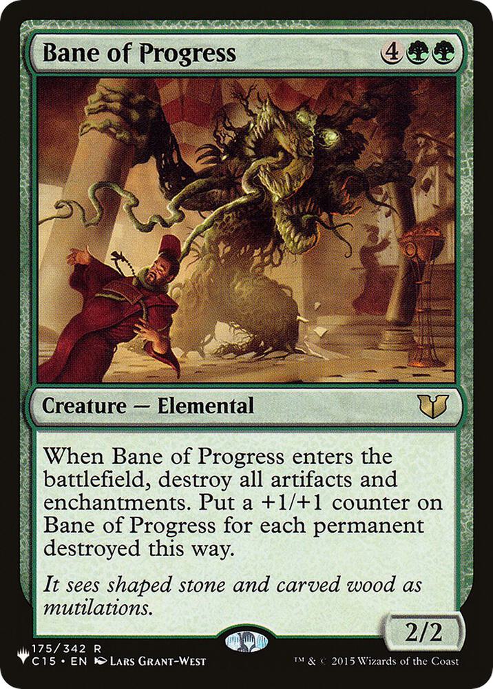 Bane of Progress 175/342 card from The List Reprints