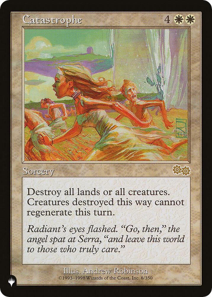 Catastrophe 6/350 card from The List Reprints