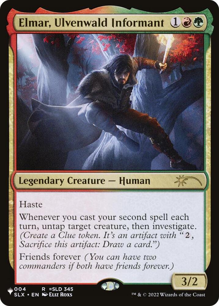 Elmar, Ulvenwald Informant 004 card from The List Reprints