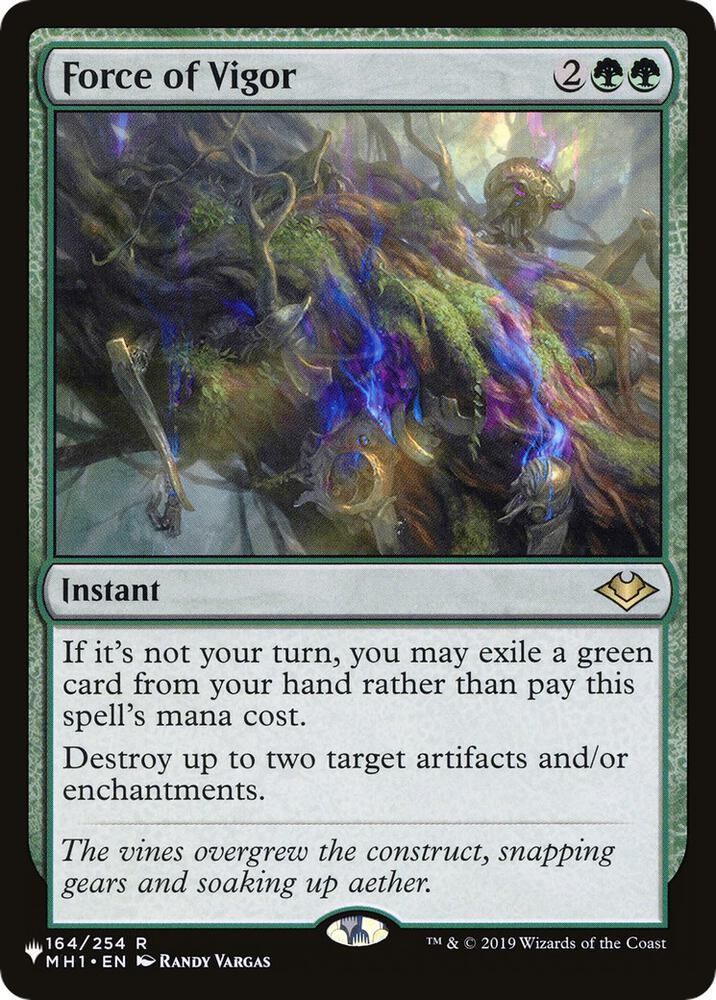 Force of Vigor 164/254 card from The List Reprints