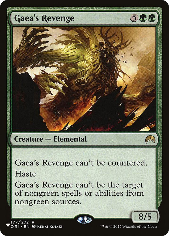 Gaea's Revenge 177/272 card from The List Reprints