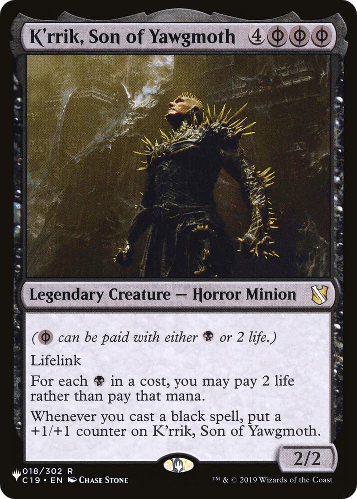 K'rrik, Son of Yawgmoth 018/302 card from The List Reprints