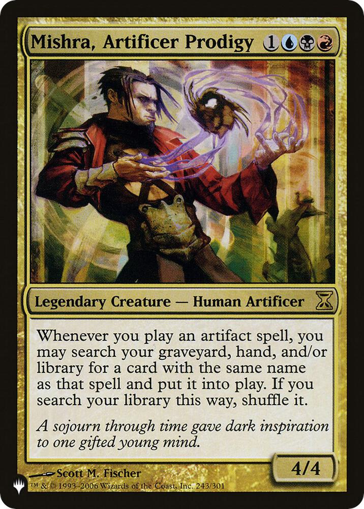 Mishra, Artificer Prodigy 243/301 card from The List Reprints