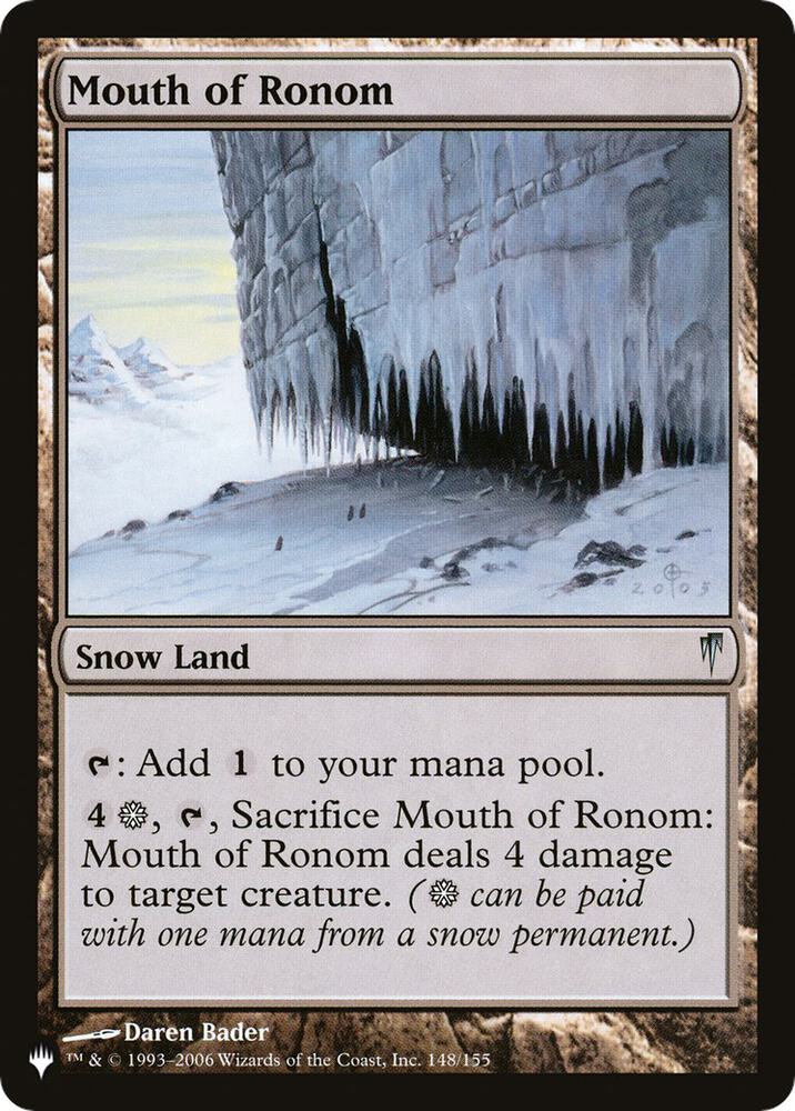 Mouth of Ronom 148/155 card from The List Reprints