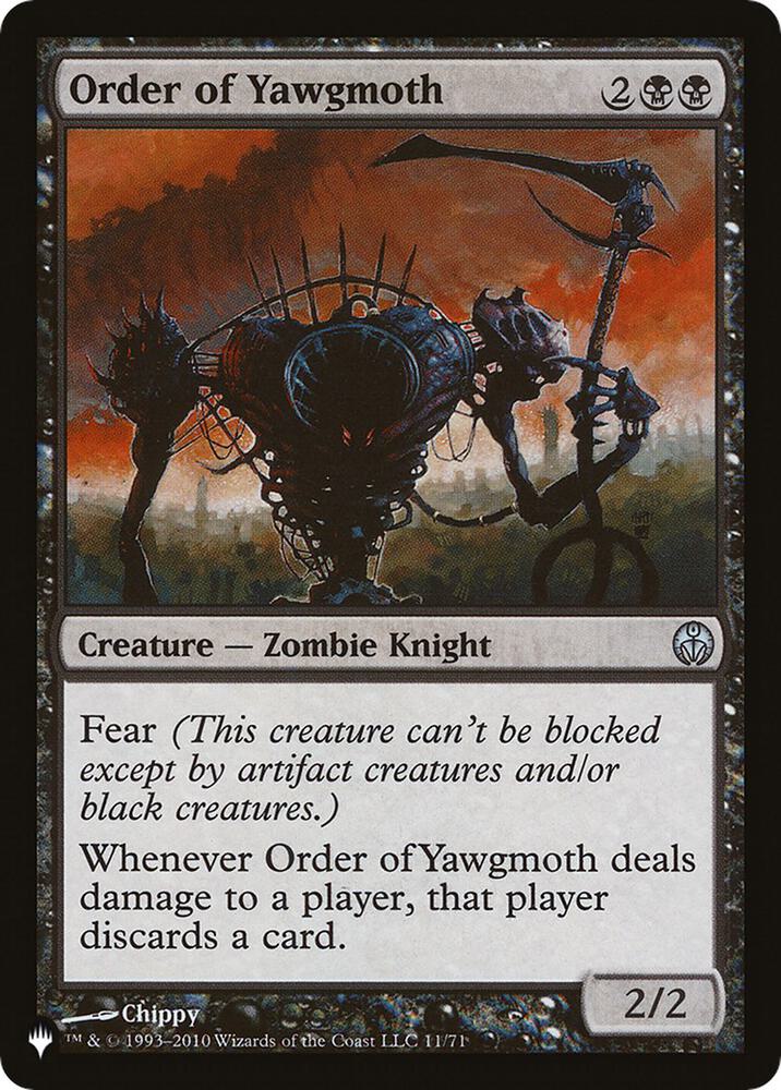 Order of Yawgmoth (DDE) Nov-71 card from The List Reprints