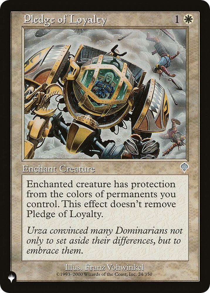 Pledge of Loyalty 24/350 card from The List Reprints