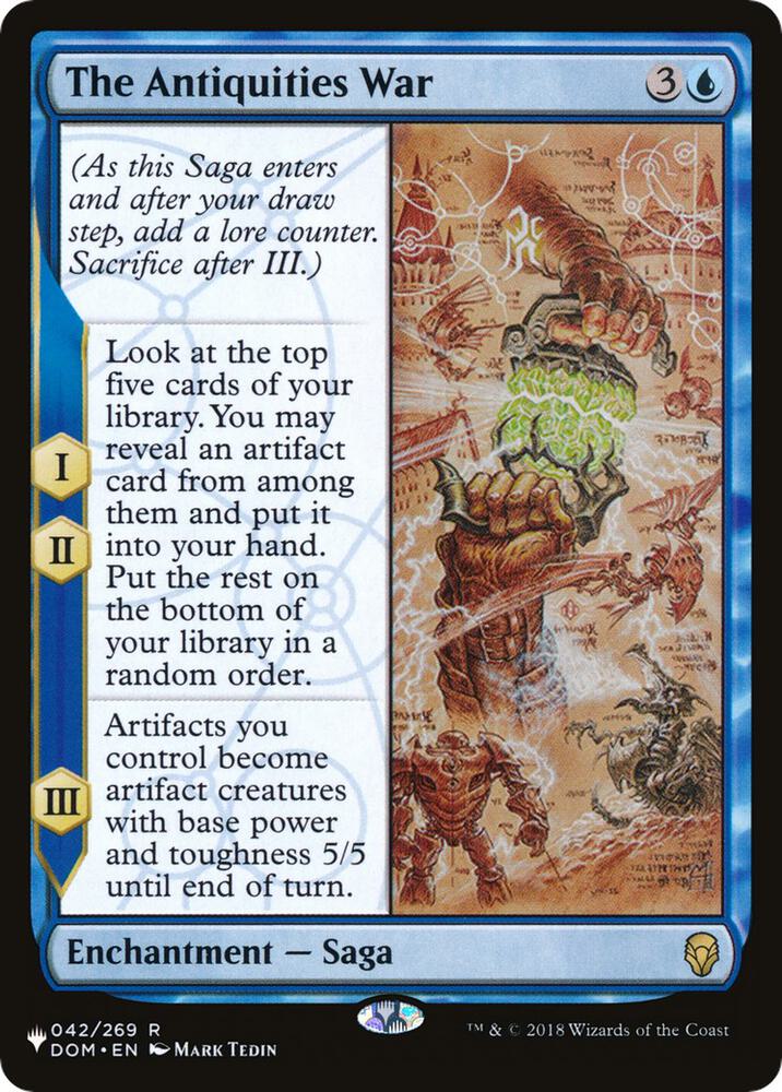 The Antiquities War 042/269 card from The List Reprints