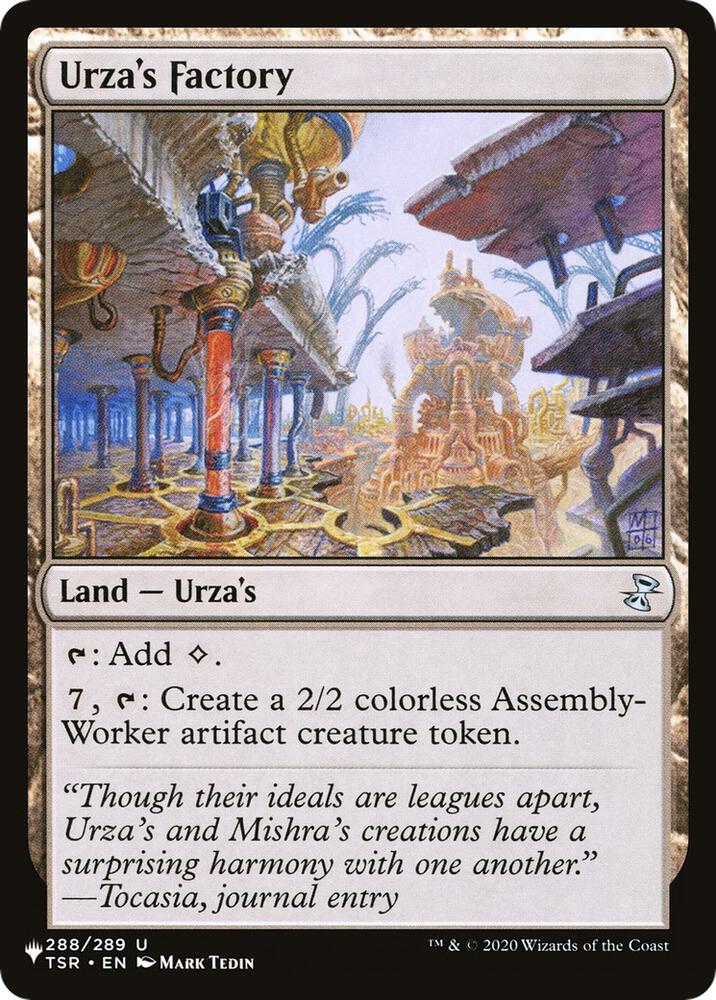 Urza's Factory 288/289 card from The List Reprints