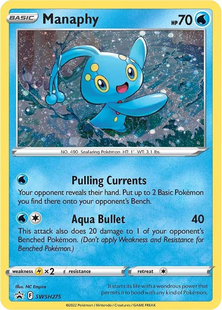 Manaphy SWSH275 card from SWSH: Sword & Shield Promo Cards