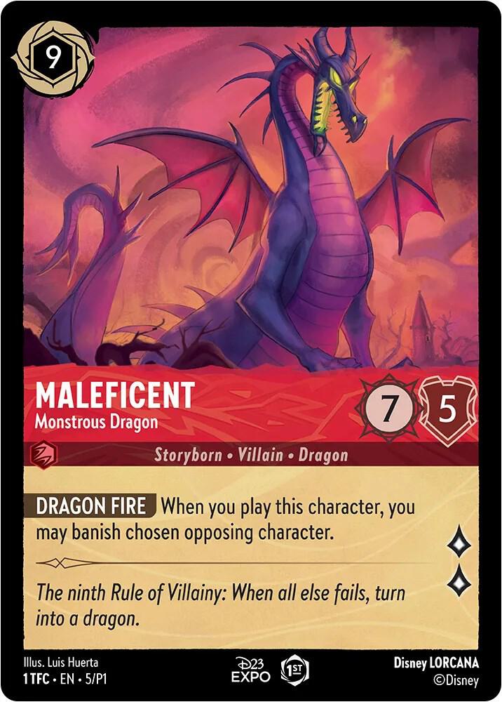 Maleficent - Monstrous Dragon 5 card from D23 Promos