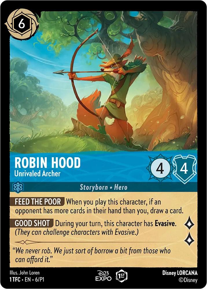 Robin Hood - Unrivaled Archer 6 card from D23 Promos
