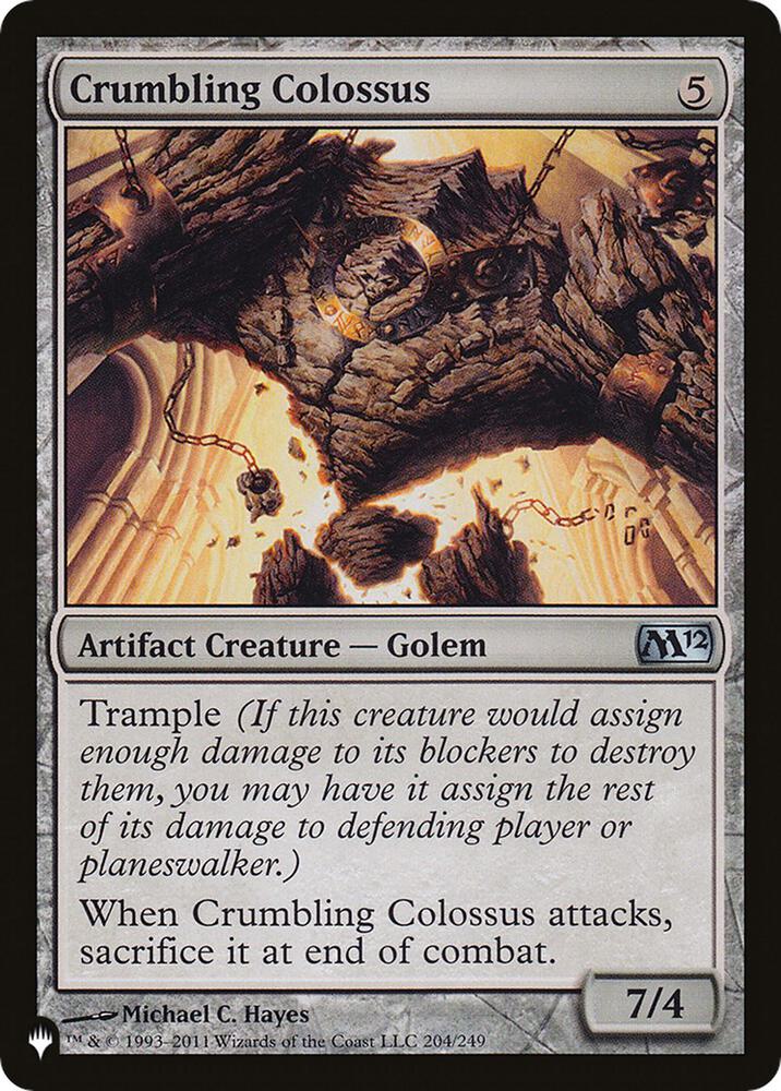 Crumbling Colossus 204/249 card from The List Reprints
