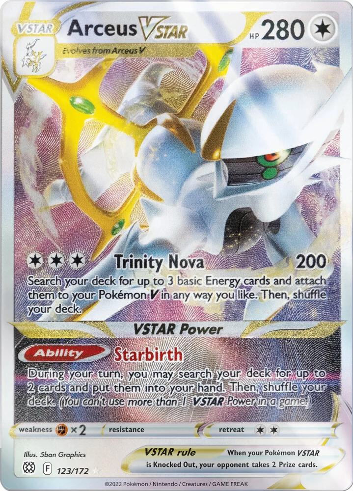 Arceus VSTAR (Metal Card) 123/172 card from Miscellaneous Cards & Products
