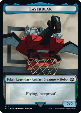 Laserbeak Token 1 card from Universes Beyond: Transformers