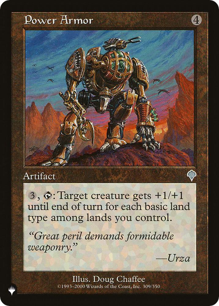 Power Armor 309/350 card from The List Reprints