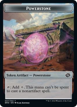 Powerstone // Golem Double-Sided Token 7 // 6 card from The Brothers' War
