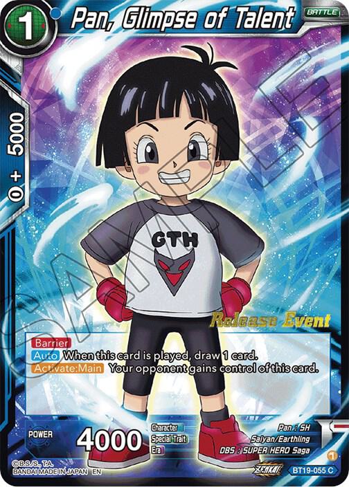 Pan, Glimpse of Talent (Fighter's Ambition Holiday Pack) BT19-055 card from Tournament Promotion Cards