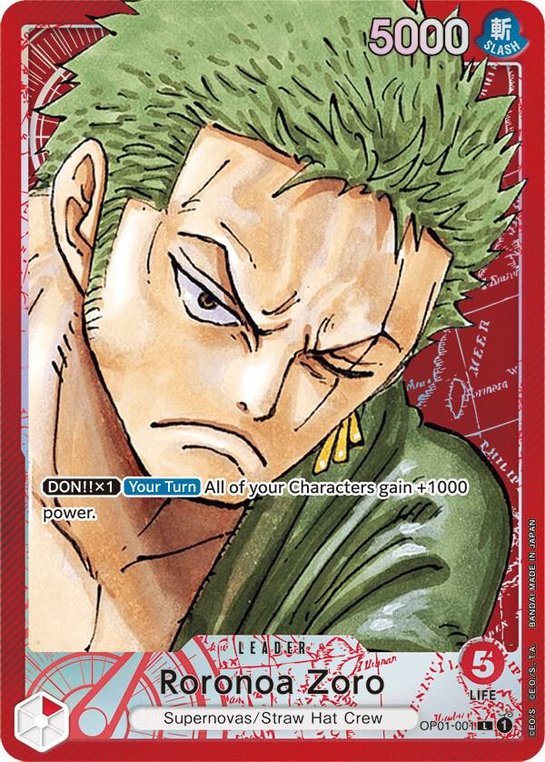 Roronoa Zoro (Parallel) OP01-001 card from Romance Dawn