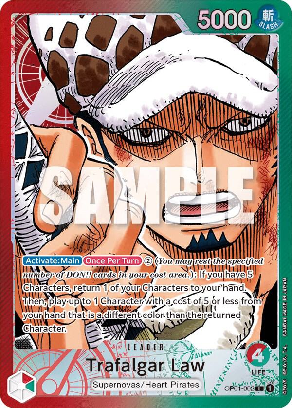 Trafalgar Law (Parallel) OP01-002 card from Romance Dawn