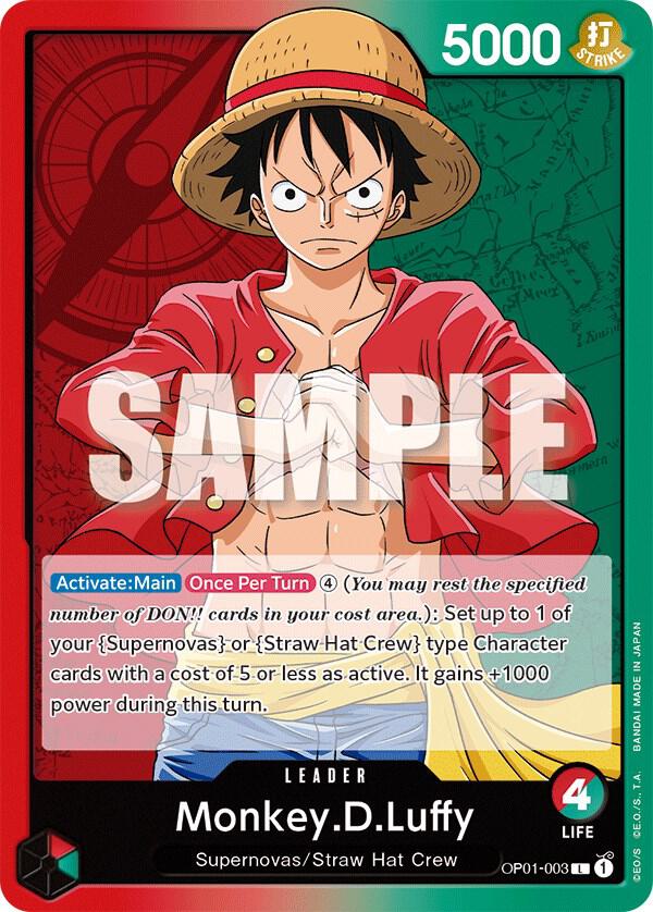Monkey.D.Luffy OP01-003 card from Romance Dawn