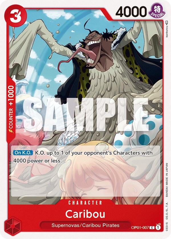 Caribou OP01-007 card from Romance Dawn