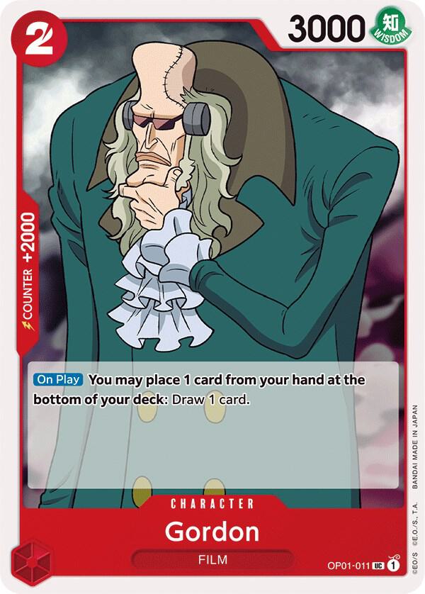 Gordon OP01-011 card from Romance Dawn