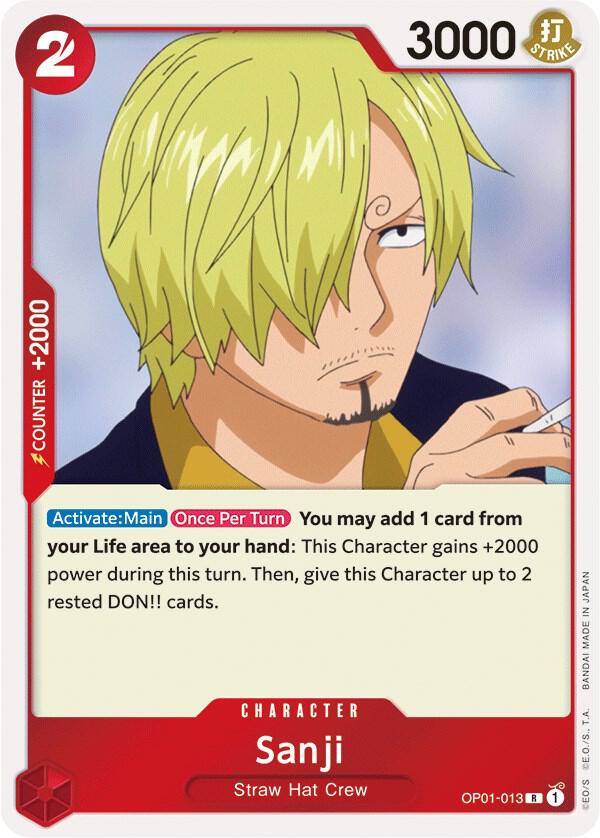 Sanji OP01-013 card from Romance Dawn