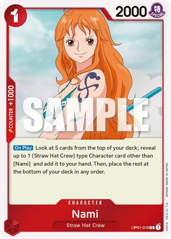 Nami OP01-016 card from Romance Dawn