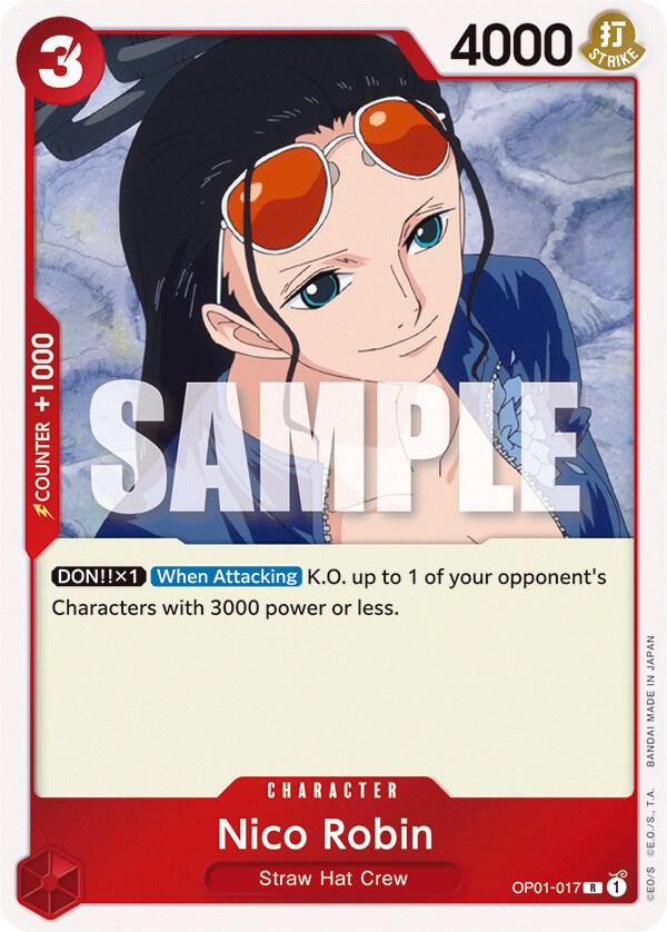 Nico Robin OP01-017 card from Romance Dawn
