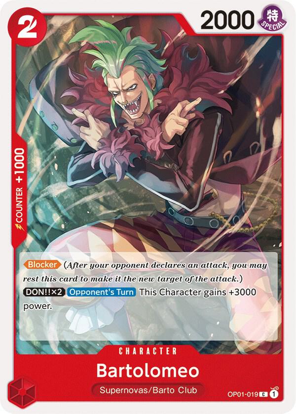 Bartolomeo OP01-019 card from Romance Dawn