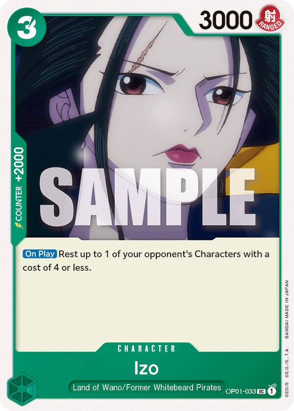 Izo OP01-033 card from Romance Dawn