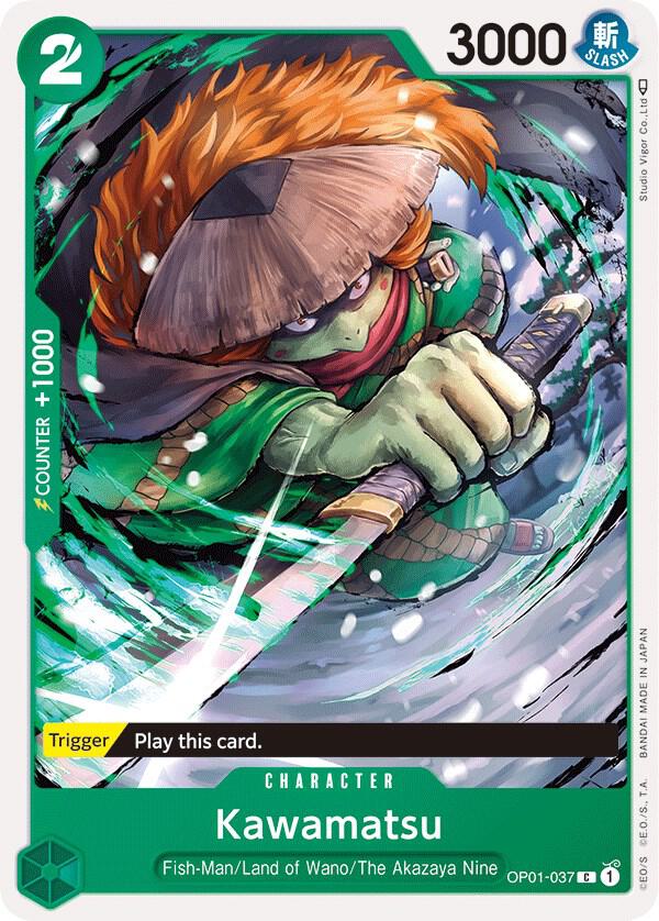 Kawamatsu OP01-037 card from Romance Dawn