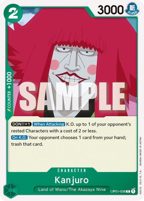 Kanjuro OP01-038 card from Romance Dawn