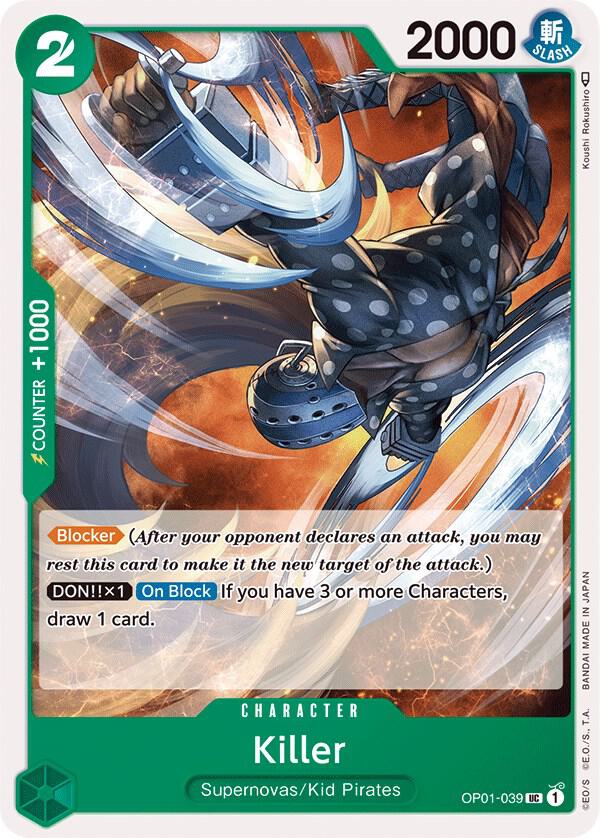 Killer OP01-039 card from Romance Dawn