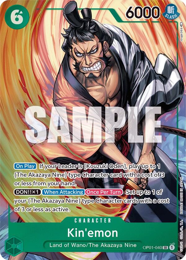 Kin'emon (Parallel) OP01-040 card from Romance Dawn