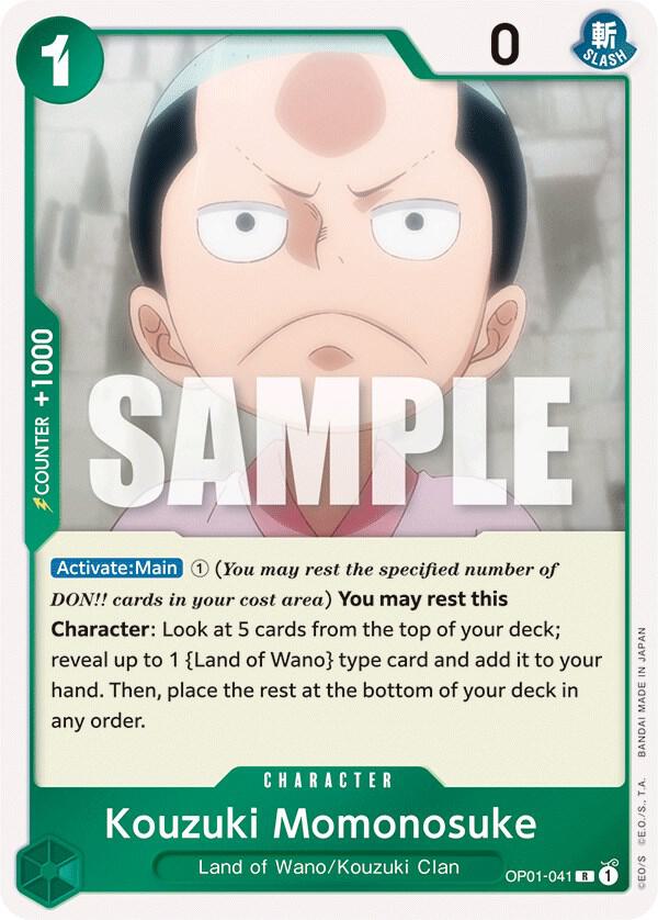 Kouzuki Momonosuke OP01-041 card from Romance Dawn