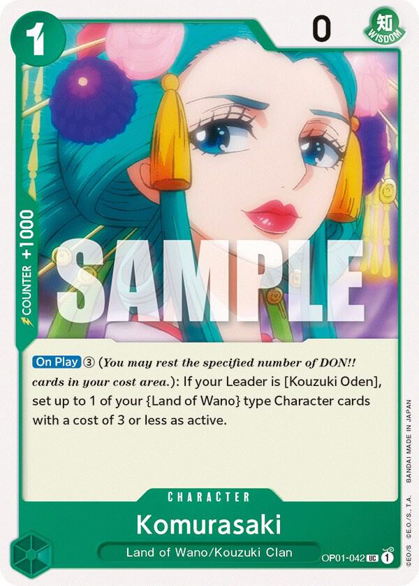 Komurasaki OP01-042 card from Romance Dawn