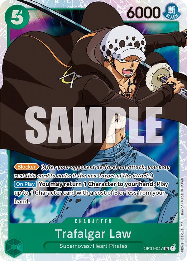 Trafalgar Law OP01-047 card from Romance Dawn