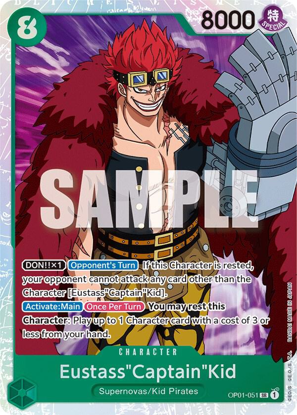Eustass"Captain"Kid OP01-051 card from Romance Dawn