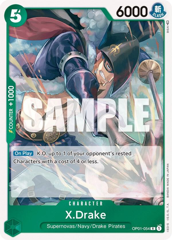 X.Drake OP01-054 card from Romance Dawn