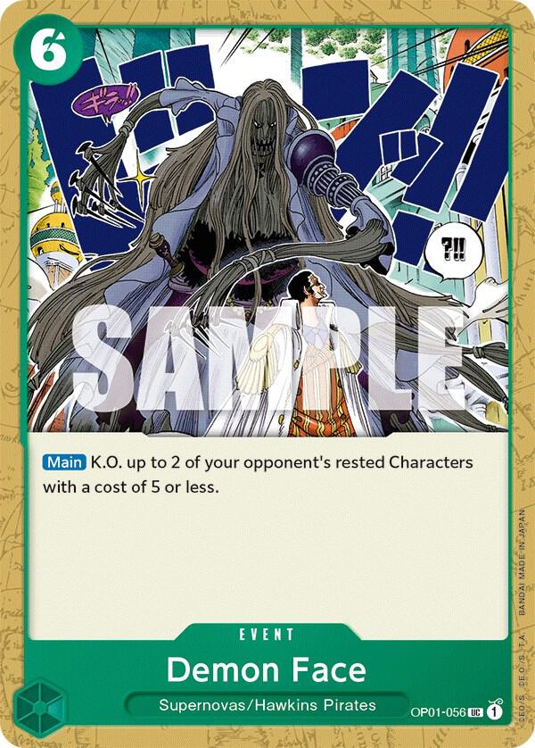 Demon Face OP01-056 card from Romance Dawn