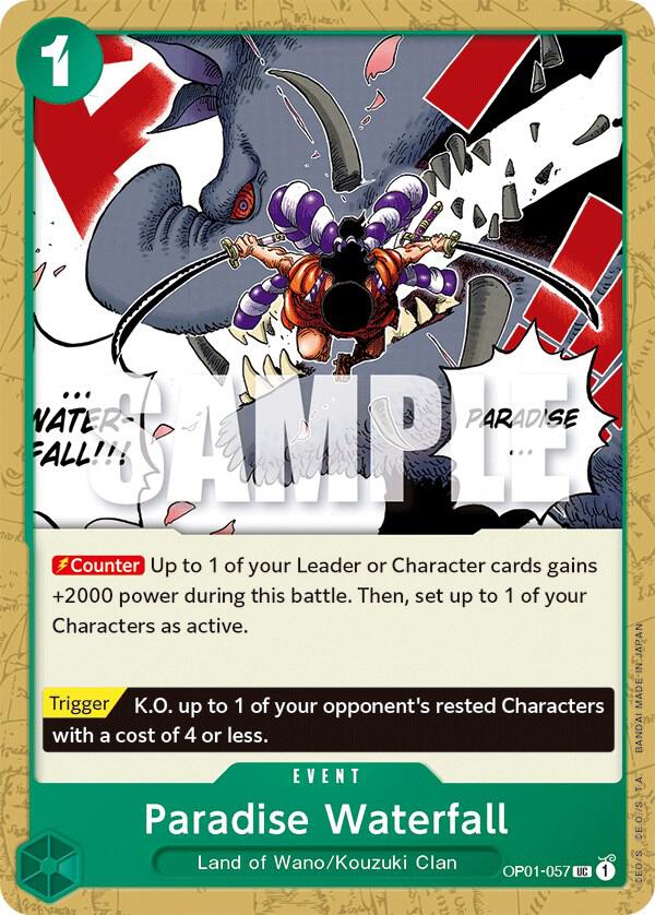 Paradise Waterfall OP01-057 card from Romance Dawn