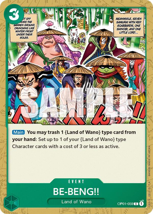 BE-BENG!! OP01-059 card from Romance Dawn