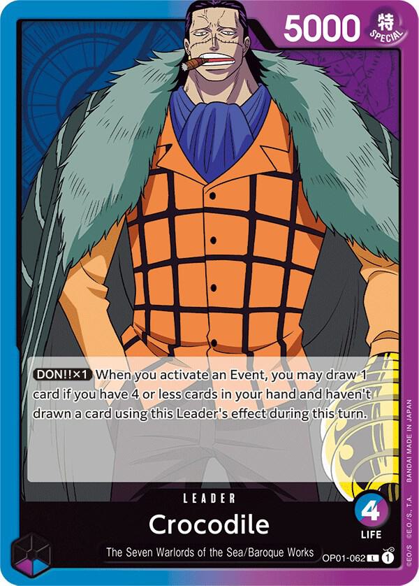 Crocodile OP01-062 card from Romance Dawn