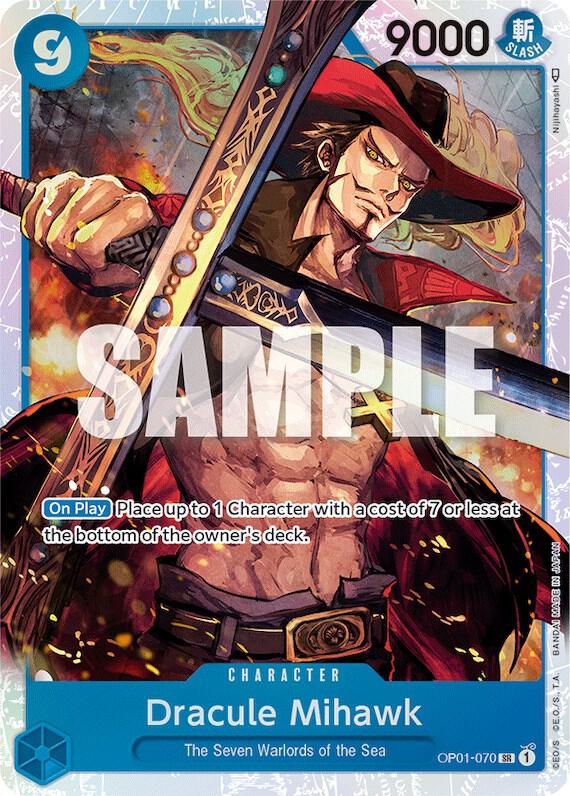 Dracule Mihawk OP01-070 card from Romance Dawn