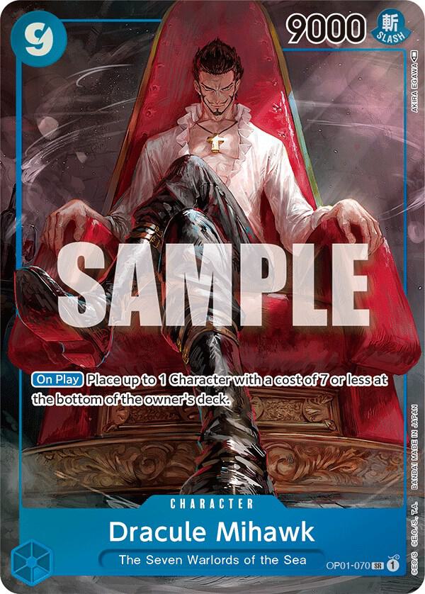 Dracule Mihawk (Parallel) OP01-070 card from Romance Dawn